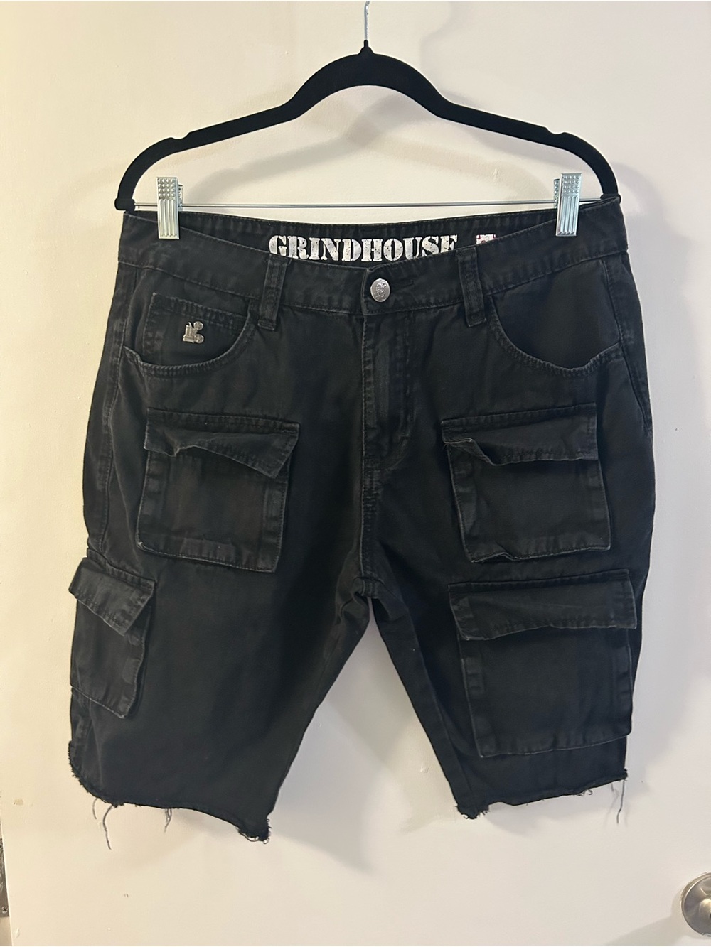 Vintage Black Grindhouse Men’s Cargo Shorts
